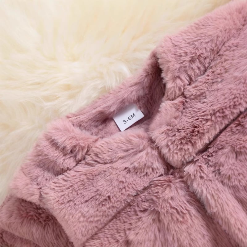 Bērnu apģērbs 2024. gadā Jauns bērnu kažokādas bērnu apģērbs, sabiezināts zīdaiņu tops, meiteņu virsdrēbes, silts rudens un ziemas apģērbs