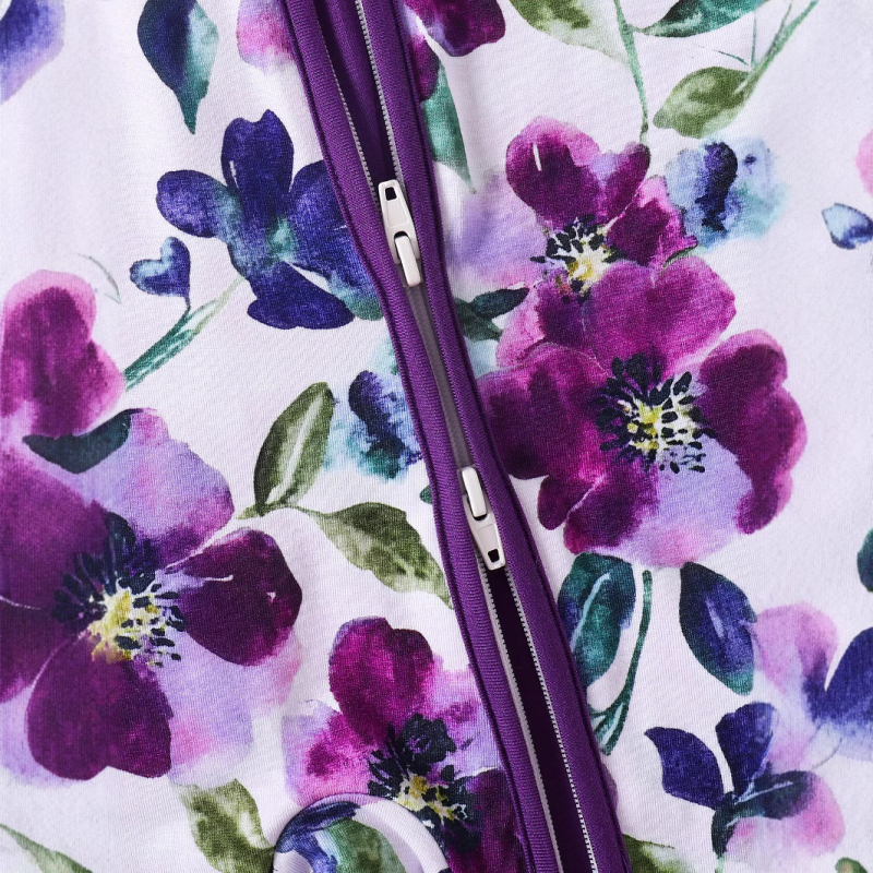 Bambusova vlakna za bebe Hakayama Super mekana Hakayama dječja odjeća za bebe Ljubičasti veliki cvijet Digitalni tisak Hakayama