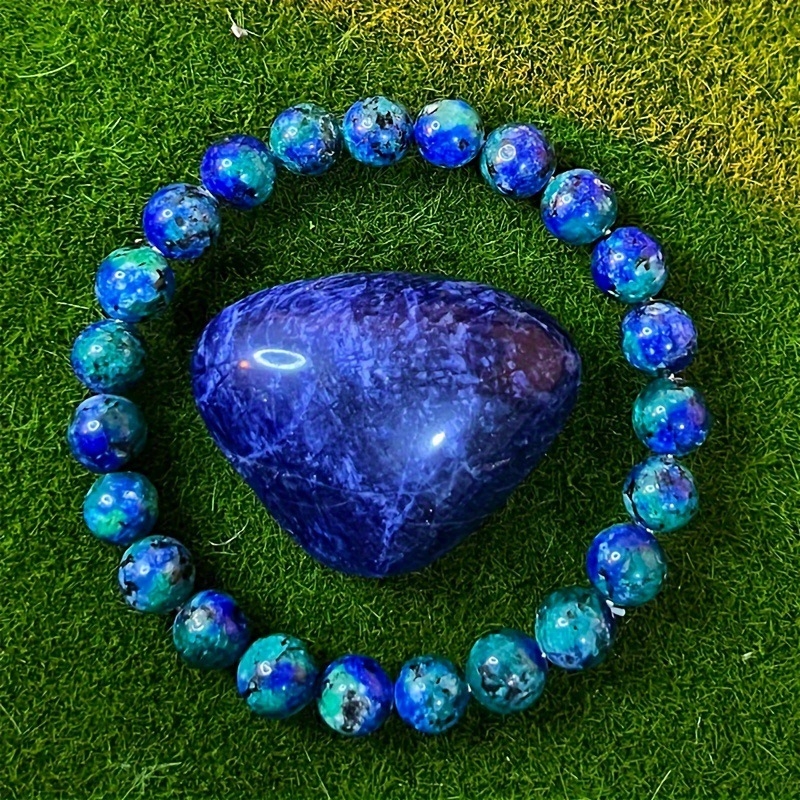 Amazon TEMU Lapis Lapis Lapis elastne käevõru looduskivist segavärvi helmestega käevõru