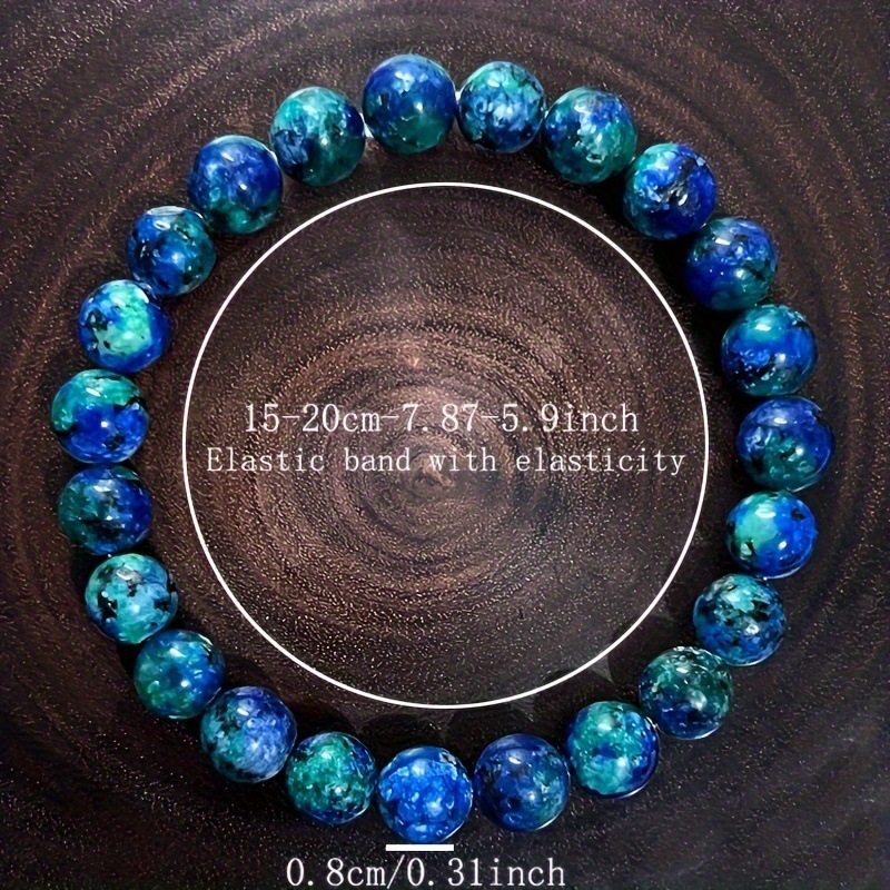 Amazon TEMU Lapis Lapis Lapis elastne käevõru looduskivist segavärvi helmestega käevõru