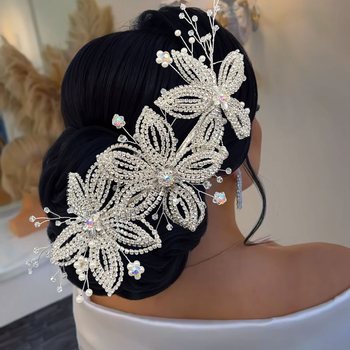 Väliskaubandus Piiriülene Käsitsi valmistatud Peakatted Pruudi Pulmakleit Juukseaksessuaarid Kerged Luksuslikud Raske Tööstus Juuksekroon Juuksepaelad DZ200
