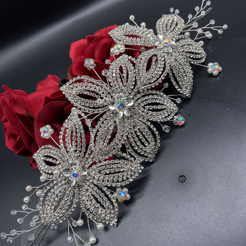 Väliskaubandus Piiriülene Käsitsi valmistatud Peakatted Pruudi Pulmakleit Juukseaksessuaarid Kerged Luksuslikud Raske Tööstus Juuksekroon Juuksepaelad DZ200