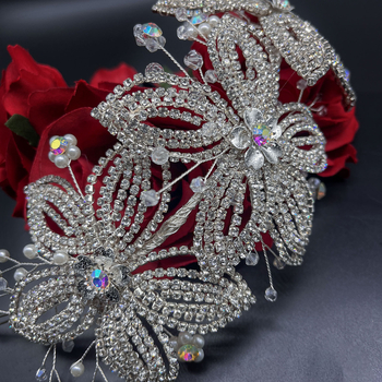 Väliskaubandus Piiriülene Käsitsi valmistatud Peakatted Pruudi Pulmakleit Juukseaksessuaarid Kerged Luksuslikud Raske Tööstus Juuksekroon Juuksepaelad DZ200