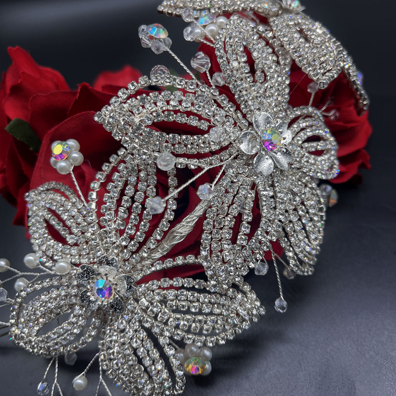 Väliskaubandus Piiriülene Käsitsi valmistatud Peakatted Pruudi Pulmakleit Juukseaksessuaarid Kerged Luksuslikud Raske Tööstus Juuksekroon Juuksepaelad DZ200