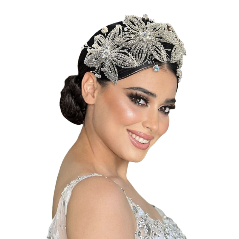 Väliskaubandus Piiriülene Käsitsi valmistatud Peakatted Pruudi Pulmakleit Juukseaksessuaarid Kerged Luksuslikud Raske Tööstus Juuksekroon Juuksepaelad DZ200