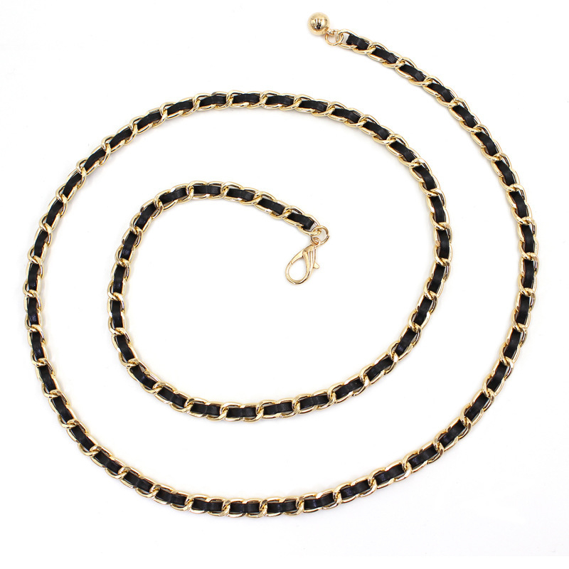 Väike lõhnav ümmargune ripatsiga vöökett naistele, dekoratiivne ülikonnavöö, millel on PU-kett, juuste põlvkond