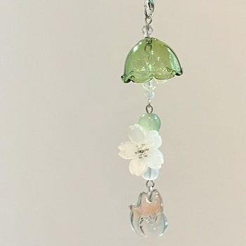 [Ruma linnu ootus] Käsitsi valmistatud helmestega kaunistatud omatehtud tüdrukute südamekujuline lihtne mobiiltelefonikett armas Goo Ben ccd ripats