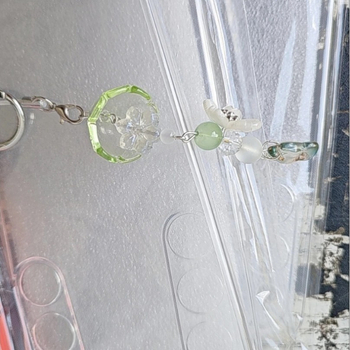 [Ruma linnu ootus] Käsitsi valmistatud helmestega kaunistatud omatehtud tüdrukute südamekujuline lihtne mobiiltelefonikett armas Goo Ben ccd ripats