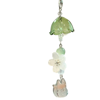 [Ruma linnu ootus] Käsitsi valmistatud helmestega kaunistatud omatehtud tüdrukute südamekujuline lihtne mobiiltelefonikett armas Goo Ben ccd ripats