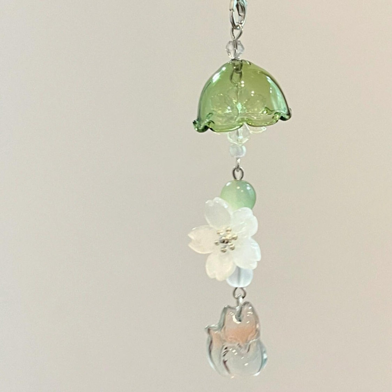 [Ruma linnu ootus] Käsitsi valmistatud helmestega kaunistatud omatehtud tüdrukute südamekujuline lihtne mobiiltelefonikett armas Goo Ben ccd ripats