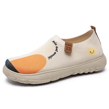 Proljetne i jesenske nove stilske cipele od starog pekinškog platna, moderne oslikane ležerne cipele s mekim potplatom, mekanim pletenim pletenjem i debelim potplatom, ženske cipele bez rukava