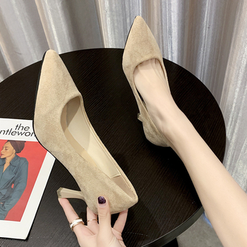 Λεπτά Παπούτσια Εργασίας με Πλέγμα και Λεπτή Φτέρνα 2025, Μυτερά Δάχτυλα, Ρηχό Άνοιγμα, Ευέλικτο, Μεγάλο Μέγεθος, Μονό Παπούτσι, Άνοιξη, Γαλλικού Στυλ, Εξαιρετικά Ψηλοτάκουνα Παπούτσια