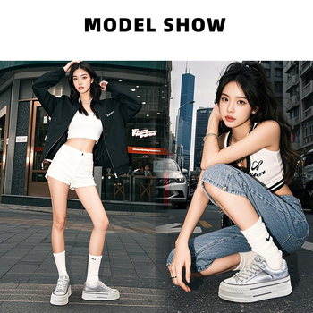 Dámske biele topánky z pravej kože s hrubou podrážkou, jar 2025, jednoduché, výškovo zvyšujúce topánky, dámske ležérne, univerzálne, nízke, na platforme