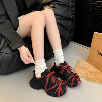 Modni Niche Design Full Diamond Torre cipele Jesen/Zima 2024. Nove ležerne Joker tenisice s debelim dnom i mrežastim prozračnim materijalom