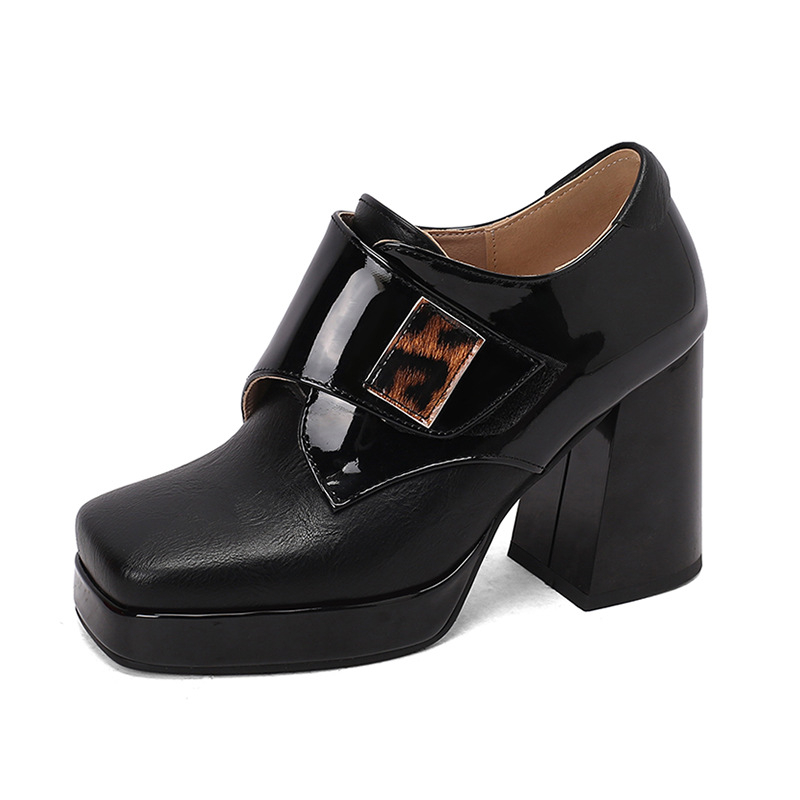 Nove cipele s četvrtastom kopčom od lakirane kože, debele potpetice, Mary Jane cipele, veličina 33-43, plus veličina Wish, cipele za vanjsku trgovinu