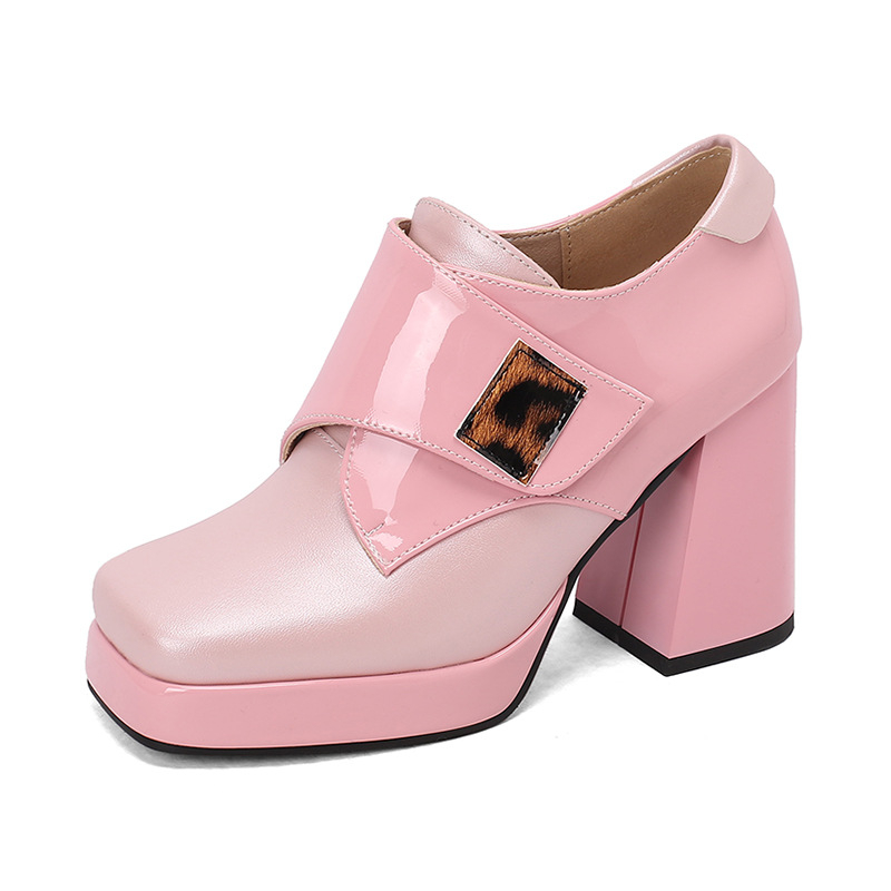 Nove cipele s četvrtastom kopčom od lakirane kože, debele potpetice, Mary Jane cipele, veličina 33-43, plus veličina Wish, cipele za vanjsku trgovinu