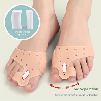 Pöidla valgus-varba jagaja paksendatud magnetiga jala lööke neeldav massaaži esijala padi topeltavaga Suure jala luuortoos