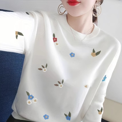 2025. Novi ženski pulover s okruglim izrezom i odgovarajućim bojama, svestran, kontrastne boje, pletena majica širokog tipa koja smanjuje starenje