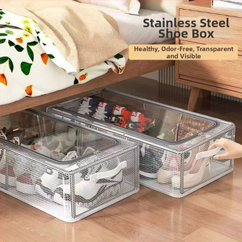 Didelės talpos permatoma batų dėžės laikymo artefaktas, taupantis erdvę automobilyje, atsparus dulkėms, sulankstomas plastikinis antioksidacinis batų laikymo dėžė