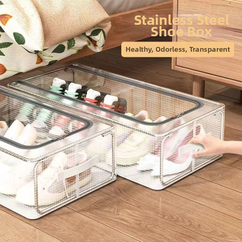 Didelės talpos permatoma batų dėžės laikymo artefaktas, taupantis erdvę automobilyje, atsparus dulkėms, sulankstomas plastikinis antioksidacinis batų laikymo dėžė