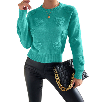 Najprodavaniji ženski prekogranični jesenski i zimski novi modni višenamjenski pulover s okruglim izrezom i dugim rukavima za gornju kosu u Europi i Sjedinjenim Državama