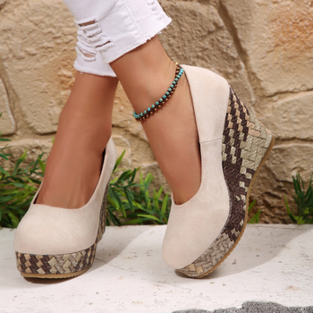 Καλοκαιρινά Εξωτερικού Εμπορίου Νέα Στυλ Πλατφόρμας με Χοντρό Κάτω Μέτωπο, Γυναικεία Σανδάλια Παραλίας με Σταυρωτή Αγκράφα, Amazon