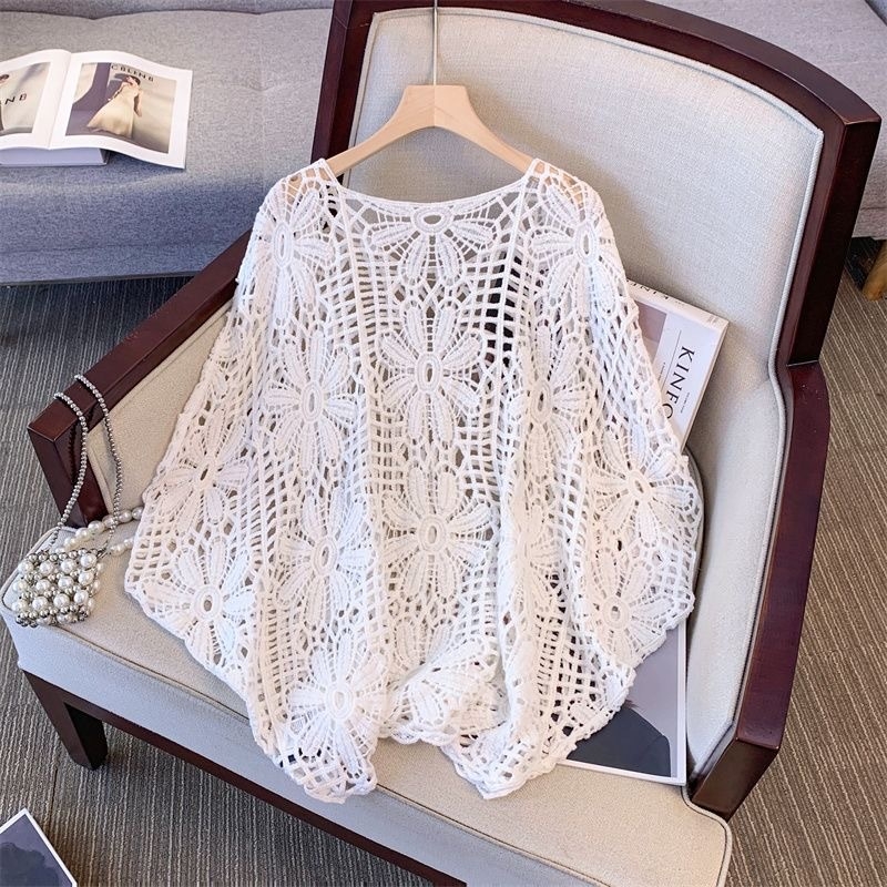 Ženski pleteni jednobojni okrugli izrez 2024. u korejskom stilu, retro ležerni izrez, široka bluza s lijenim gornjim dijelom