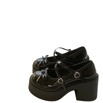 Britanske kožne cipele s debelim potplatom koje povećavaju visinu, studentske ženske cipele iz 2024., nove proljetne višenamjenske retro Mary Jane cipele s jednim slojem