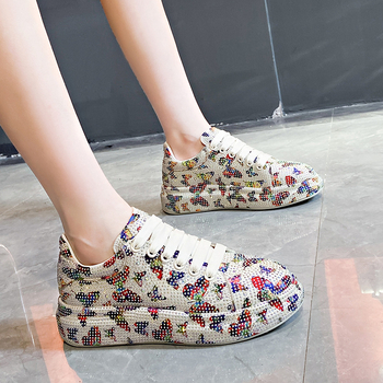 Torre cipele s debelim potplatom, ženske, novi stil, za jesen i zimu 2024., male, povećavajuće, retro, crne, ležerne tenisice s cirkonima