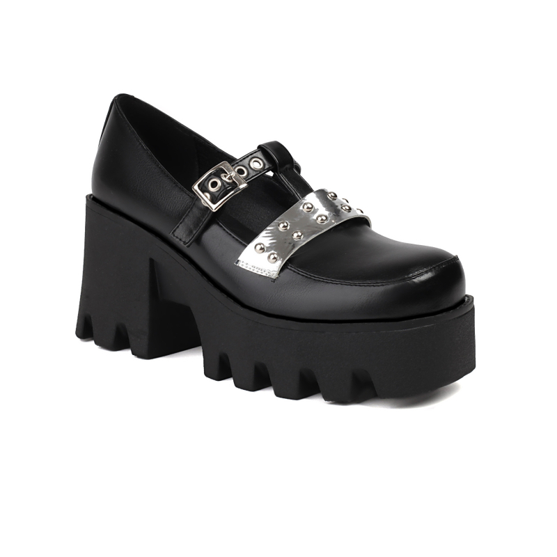 35-43 Europske i američke vanjske trgovine prekogranične neovisne stanice proljetne ženske cipele s debelim dnom u skladu boja, britanske cipele s debelim dnom u punk stilu H556