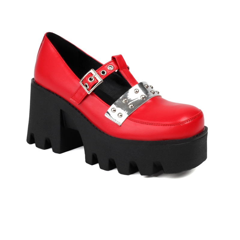 35-43 Europske i američke vanjske trgovine prekogranične neovisne stanice proljetne ženske cipele s debelim dnom u skladu boja, britanske cipele s debelim dnom u punk stilu H556