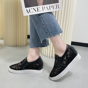 Ljetne nove čipkaste mrežaste cipele za žene, ženske cipele, navlake za šuplje prozračne mrežaste ljetne cipele, ležerne bijele cipele