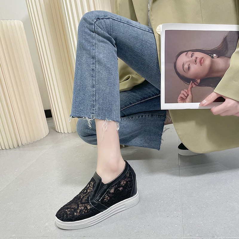 Ljetne nove čipkaste mrežaste cipele za žene, ženske cipele, navlake za šuplje prozračne mrežaste ljetne cipele, ležerne bijele cipele