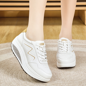 Bijele cipele za žene, proljeće i jesen 2025., nove ljuljačke cipele, tenisice na platformi, ležerne putne cipele, prozračne cipele