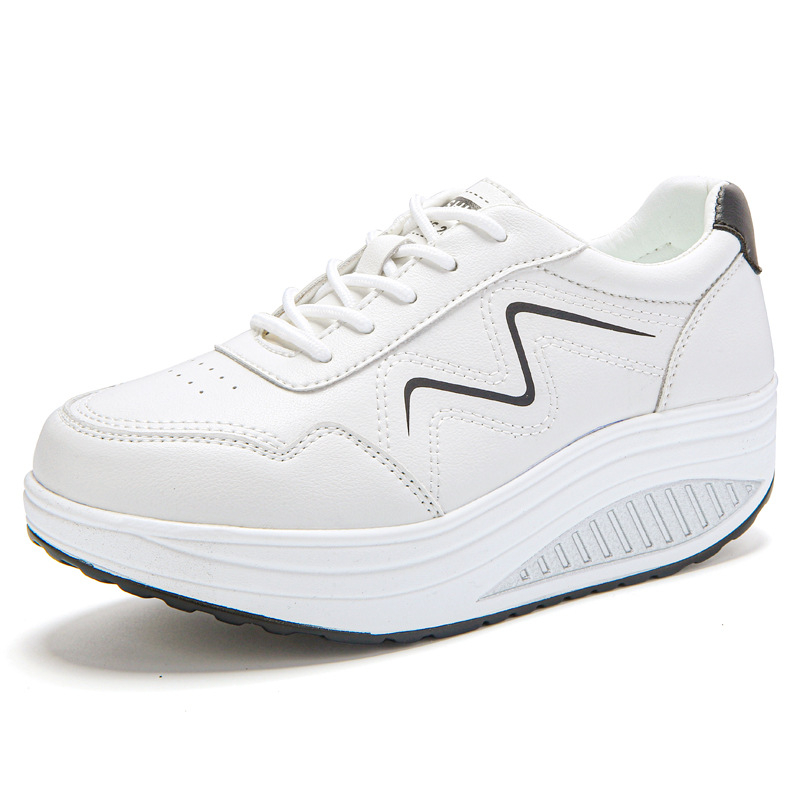 Bijele cipele za žene, proljeće i jesen 2025., nove ljuljačke cipele, tenisice na platformi, ležerne putne cipele, prozračne cipele