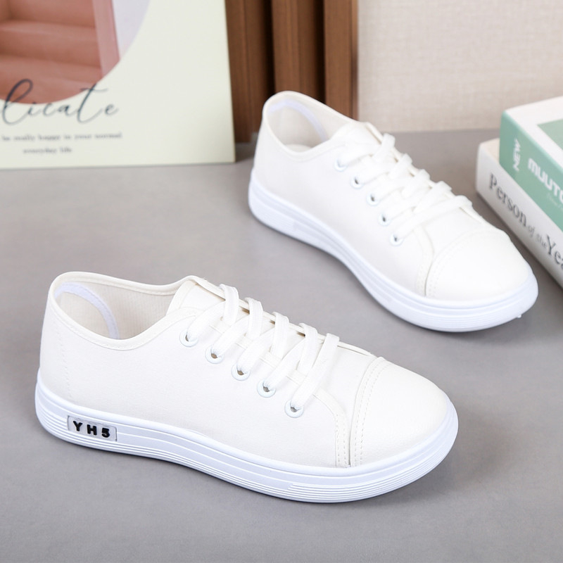 Nové plátené topánky z roku 2025 s nízkym vrškom, ploché, cezhraničné, ležérne dámske topánky, šnurovacie topánky, malé biele topánky pre ženy, generácia vlasov