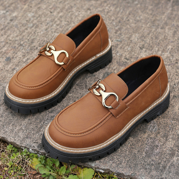 Nove niske cipele s debelim dnom i kopčom za vanjsku trgovinu, ženske prekogranične, plus veličine, britanskog stila, retro cipele, želja za opskrbu