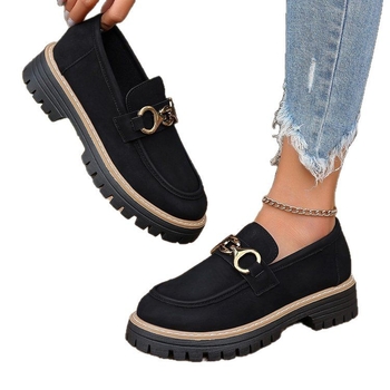 Nove niske cipele s debelim dnom i kopčom za vanjsku trgovinu, ženske prekogranične, plus veličine, britanskog stila, retro cipele, želja za opskrbu