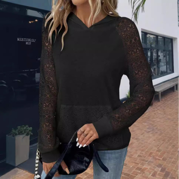 Europa și Statele Unite transfrontaliere Amazon nou culoare solidă top toamnă și iarnă agrement temperament pulover cu glugă pulover femei