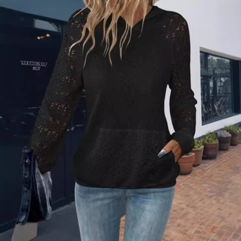 Europa și Statele Unite transfrontaliere Amazon nou culoare solidă top toamnă și iarnă agrement temperament pulover cu glugă pulover femei