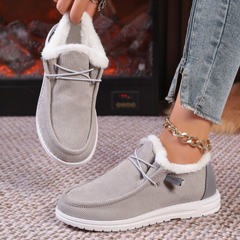 Jeseň a zima 2023 Nový štýl s flísovou podšívkou, zahustená chlpatá teplá európska a americká veľká veľkosť, cezhraničný zahraničný obchod, dámska obuv, veľkoobchod