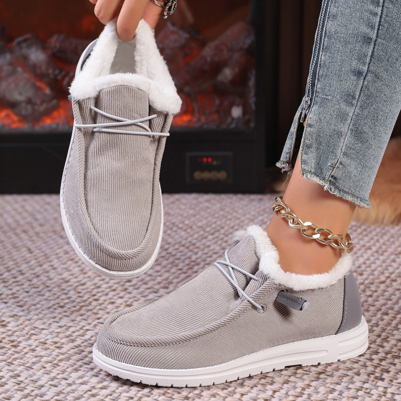 Jeseň a zima 2023 Nový štýl s flísovou podšívkou, zahustená chlpatá teplá európska a americká veľká veľkosť, cezhraničný zahraničný obchod, dámska obuv, veľkoobchod
