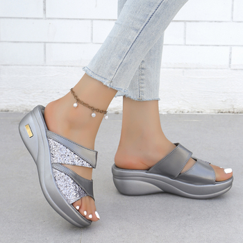 Ευρώπη και Ηνωμένες Πολιτείες άχυρο κάνναβης σχοινί χοντρό κάτω γυναικεία παπούτσια 2024 εξωτερικό εμπόριο συν μέγεθος στρογγυλό κεφάλι ελαστικό σετ ποδιών τεμπέλικα casual παπούτσια χονδρικής