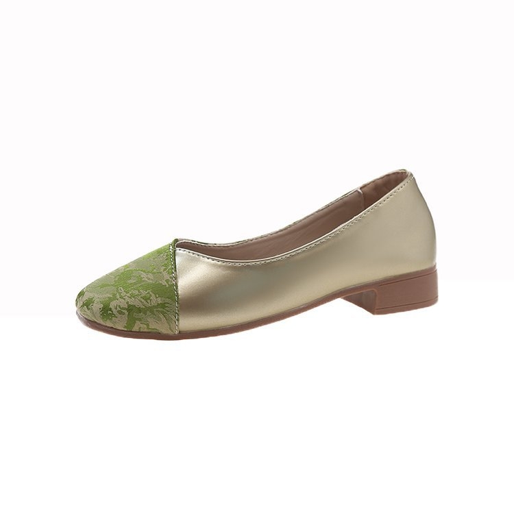 Jesenné 2024 Nové čínske vyšívané sieťované celebrantské malé topánky s podpätkom