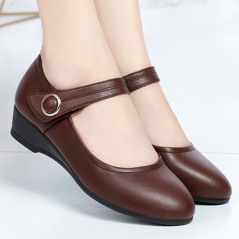 Mamine topánky, letné nové jarné a jesenné topánky s prackou, elegantné, univerzálne, pohodlné, z mäkkej kože, s mäkkou podrážkou, dámske topánky, ktoré neunavujú nohy, jednoduché topánky pre ženy