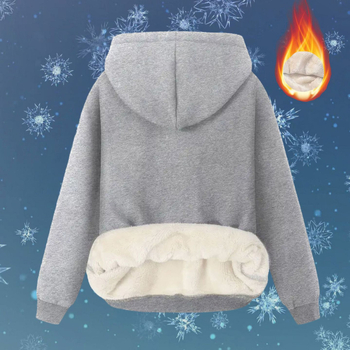 Nova ženska modna topla majica s kapuljačom dugih rukava od imitacije pamuka i janjeće vune za žene