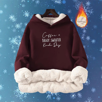 Nova ženska modna topla majica s kapuljačom dugih rukava od imitacije pamuka i janjeće vune za žene