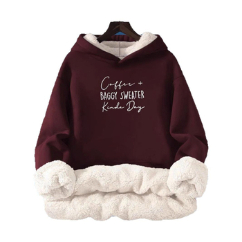 Nova ženska modna topla majica s kapuljačom dugih rukava od imitacije pamuka i janjeće vune za žene