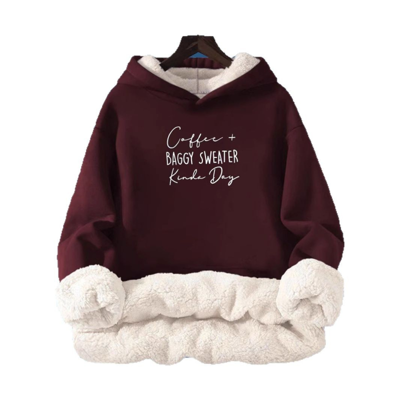 Nova ženska modna topla majica s kapuljačom dugih rukava od imitacije pamuka i janjeće vune za žene