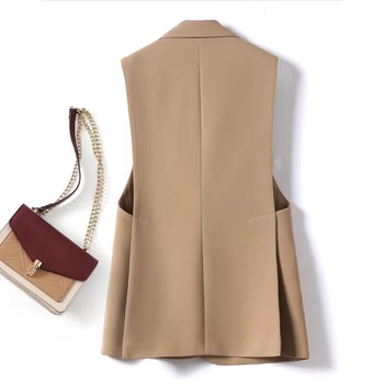 2025 Explosions Nová vesta pre ženy, vrchné oblečenie v západnom štýle, jar a jeseň, ležérny kardigan, módna čierna bunda strednej dĺžky